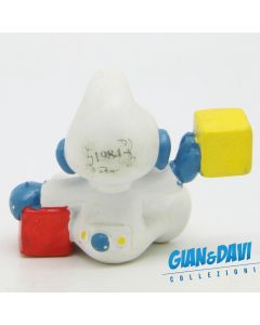 Smurfs Promotional Jubilee 1984 Baby with Blocks A