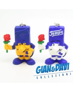 PVC Werbefigur Pubblicitari Tempo Männchen Schlüsselanhänger Complete Sat 5cm