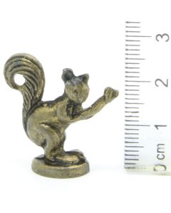 Ü-Ei-MF Tiere auf Sockel Eichhornchen Messing