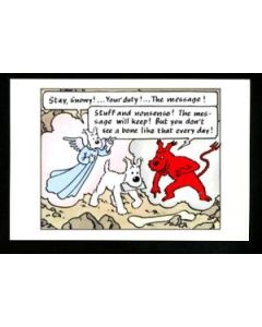 Tintin Moulinsart Postcard 15x10cm - 063 Milou Angel & Devil
