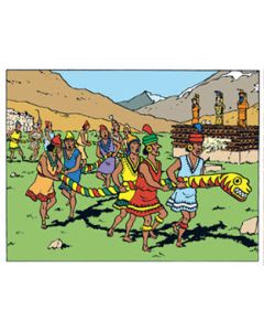 Tintin Moulinsart Postcard 15x10cm - 30172 Dance Incas