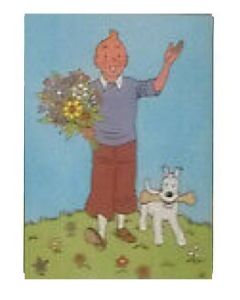 Tintin Moulinsart Postcard 13,5x9cm - 30183 Fleurs