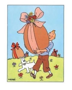 Tintin Moulinsart Postcard 13,5x9cm - 30185 Œuf de Pâques