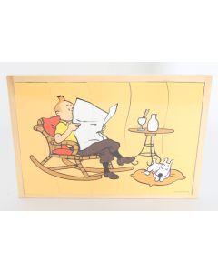 Tintin 35107 Toy Wooden Puzzle Jigsaw Tintin & Snowy 32x23cm