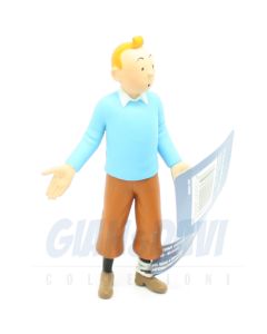 Tintin PVC Big 42502 Tintin Pull Bleu 8,5cm Orange