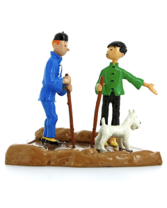 Tintin Figurines en Alliage 46218 Tintin and his guide Chang