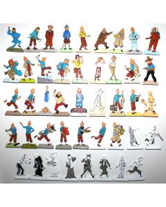 Tintin Figurines en Alliage en relief 29200-29243 all 44 different Complete SAT