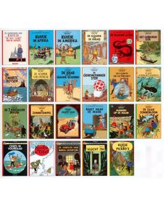 Tintin Moulinsart Postcard 15x10cm -De AvonturenVan Kuifje 23 Different Dutch