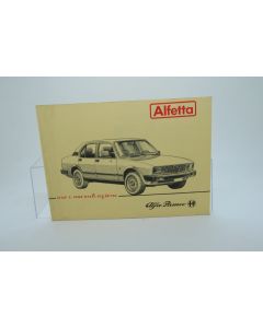Libretto di Uso e Manutenzione Alfa Alfetta A
