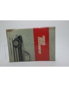 Libretto di Uso e Manutenzione Fiat 125 Special