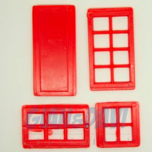 Lego 1955 Windows and Door - Red