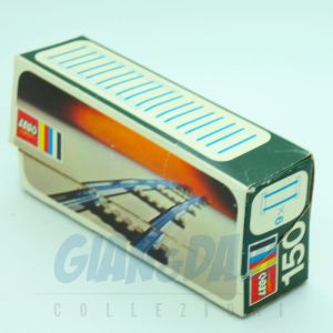 1966 Lego 150 Straight Tracks + Box Green