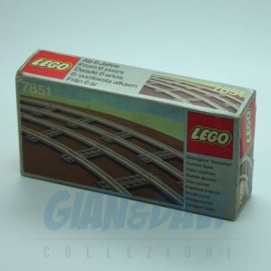 1980 Lego 7851 Curved Rails + Box Sigillato
