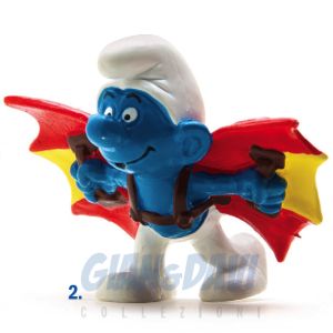 2.0036 20036 Hang Glider Smurf Puffo con Ali 2C