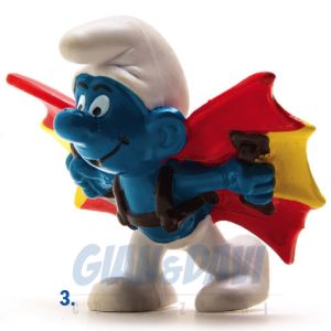 2.0036 20036 Hang Glider Smurf Puffo con Ali 3A