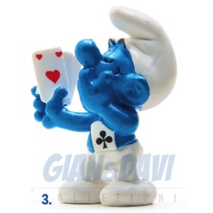 2.0056 20056 Cardplayer Smurf Puffo Baro 3B