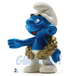 2.0058 20058 Champion Smurf Puffo Vincitore 2A