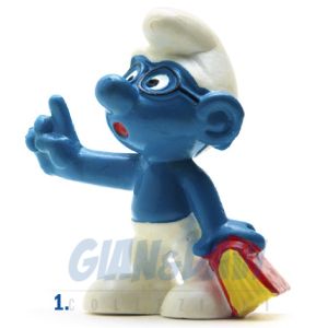 2.0094 20094 Bookworm Smurf Puffo Secchione 1A