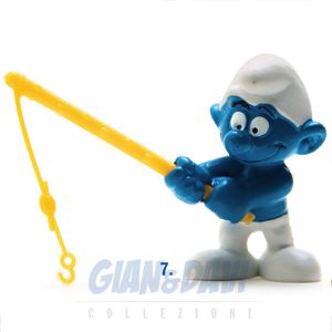 2.0101 20101 Fisherman Smurf Puffo Pescatore 7A