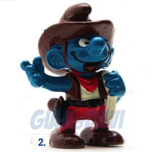 2.0122 20122 Cowboy Smurf Puffo del West 2A