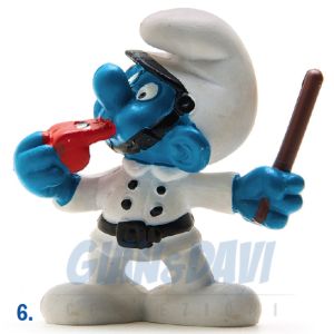 2.0123 20123 Policeman Smurf Puffo Poliziotto 6A