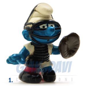 2.0146 20146 Baseball Catcher Smurf Puffo Ricevitore Baseball 1A