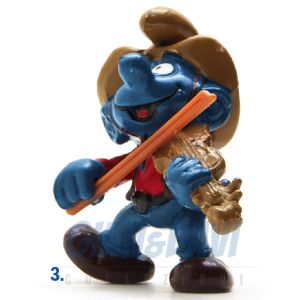 2.0159 20159 Violin Smurf Puffo Cow Boy con Violino 3A