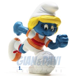 2.0163 20163 Soccer Smurfette Smurf Puffo Puffetta Calciatrice 1A