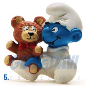 2.0205 20205 Baby with teddy Smurf Puffo Bimbo con Orsetto 5A