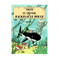 Tintin Moulinsart Double Postcard 16,5x12,5cm - 31080 Le Trsor Rockham le Rouge