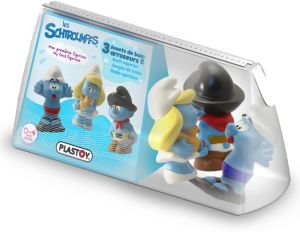 Plastoy 3 Figurines de Bain Schtroumpfs Puffi Puffo Smurf Smurfs Peyo