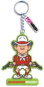 Popmash Genetically Modiefied Popular Culture - Keychain - Johnwaynerooney