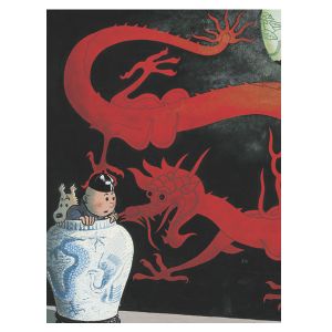 Tintin Cartoleria 54625 A6 Notebook The Blue Lotus Cover