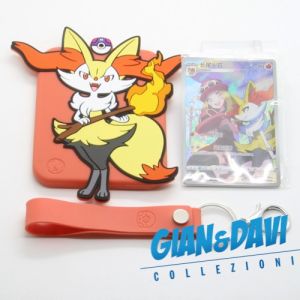 Pokemon Chinese Promo + Holder Sleeve csUC 013/012 Braixen