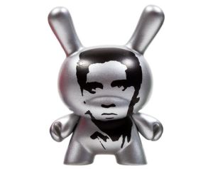 Kidrobot Vinyl Mini Figure - Dunny Andy Warhol 2 - Silver Elvis 1/24