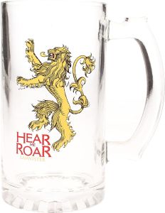 Sd Toys Merchandising Stein Boccale GOT Game of Thrones Hear me Roar Lannister Trasparente