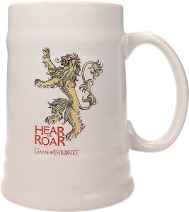 Sd Toys Merchandising Stein Boccale GOT Game of Thrones Hear me Roar Lannister White