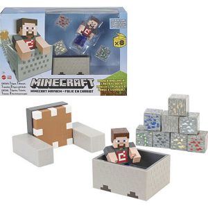 Mattel Mojang Minecraft GVL55 Carrello Scavi Lanciatore