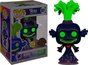 Funko Pop Movies 881 Dream Works Trolls World Tour 47551 King Trollex GITD