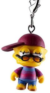 Kidrobot Vinyl Mini Figure - Simpsons Keychain Crap-Tacular - Cool Lisa 1/24