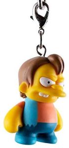 Kidrobot Vinyl Mini Figure - Simpsons Keychain Crap-Tacular - Nelson Muntz 2/24