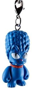 Kidrobot Vinyl Mini Figure - Simpsons Keychain Crap-Tacular - Blue Cat Marge 1/24