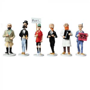 Tintin Figurines en Alliage Carte de Vœux 1972 46531-46536 Serie 11 Complete