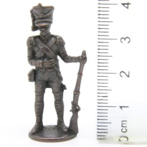 Ferrero Kinder Ü-Ei Soldatini Metallfiguren Napoleonische Soldaten 3 Bruniert