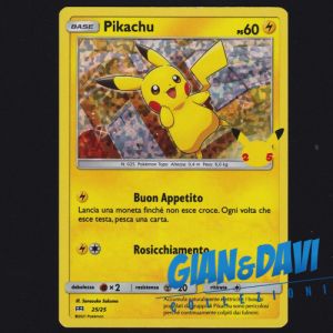 2021 Pokemon Mcdonald's 25th Anniversary ITALIANO 25/25 Pikachu Holo