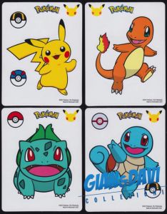 2021 Pokemon Mcdonald's 25th Anniversary Lotto 4 Adesivi B