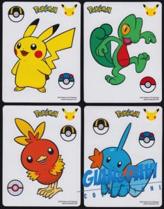 2021 Pokemon Mcdonald's 25th Anniversary Lotto 4 Adesivi D