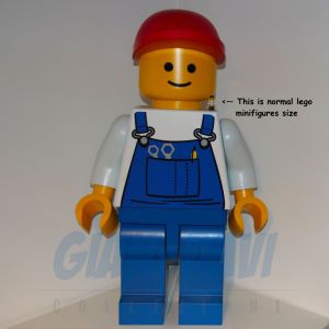 1999 Lego Construction Worker "Minifigure" 39" 1mt by Frank Mayer