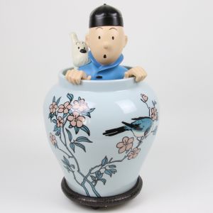 Tintin 46971 Potiche 44cm Images Mythiques Le Lotus Bleu
