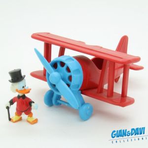 Ü-Ei_MXI_1990 Donald Duck Flugzeug mit Dagobert Rot A
